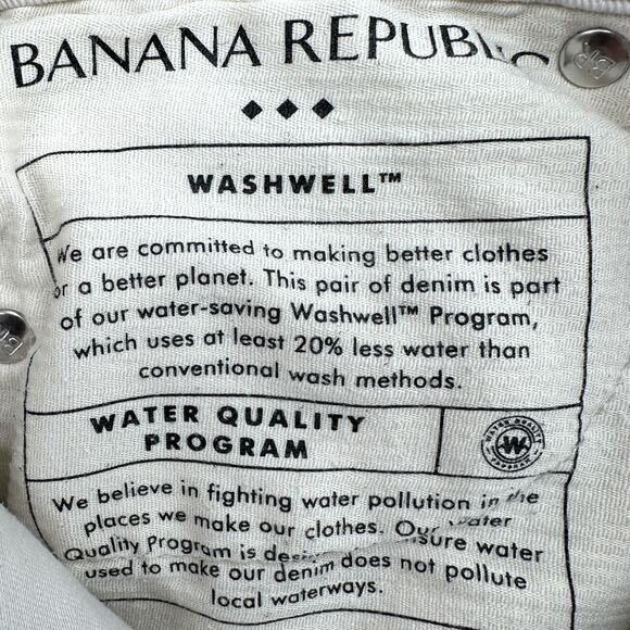 Banana Republic Beige 5 Pocket Button Zip Closure Slim Fit‎ Jeans Petite 25/0 - Picture 5 of 9